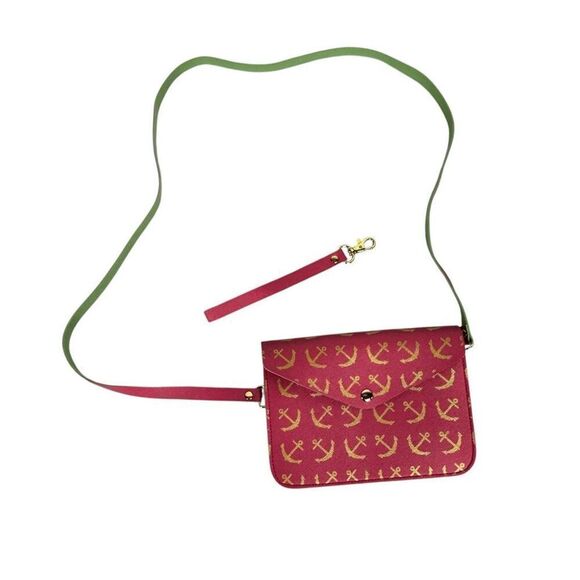 Top It Off Anchor Print Shoulder Bag / Wristlet - Picture 1 of 6